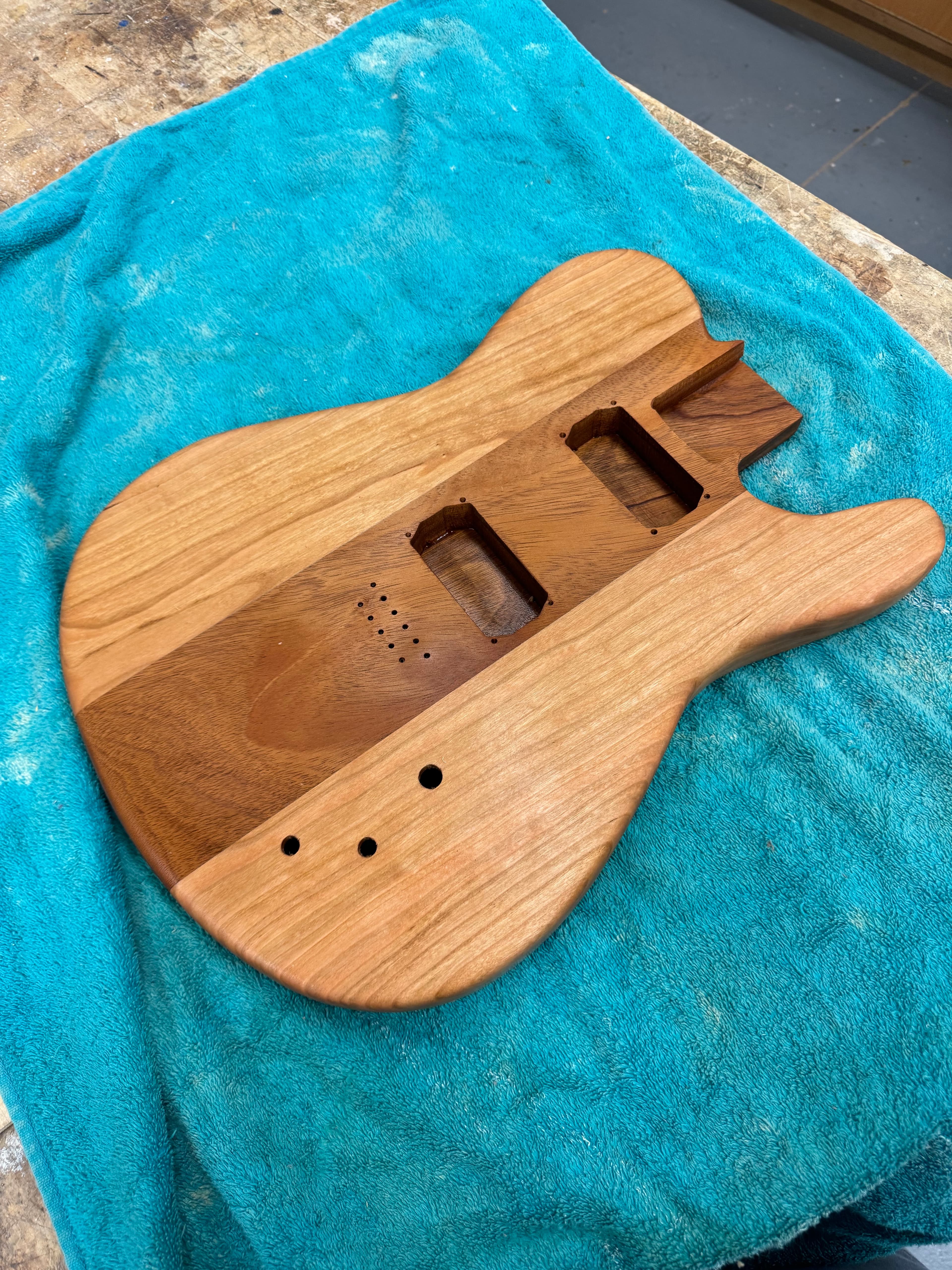 Guitar body early stage
